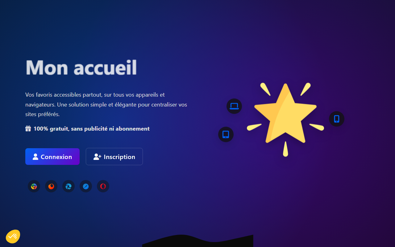 Capture d'écran — MonAccueil